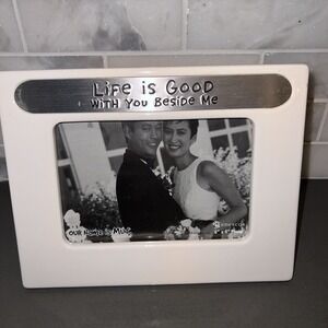 Vintage 2008 Enesco Frame Life Is Good With You Beside Me 7"x9"